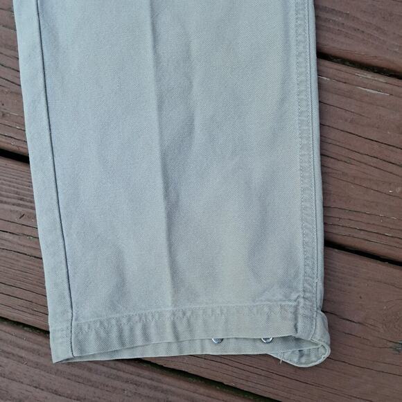 Vintage PNB Nation Clothing Carpenter Cargo pants 34X34 Men Baggy Y2K Kaki Hip H - Picture 10 of 13